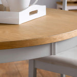 Davenport Oak/Elephant Grey Round Pedestal Table