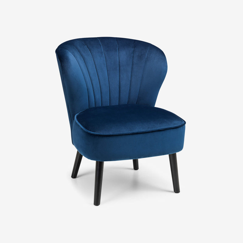 Coco Velvet Accent Chair Blue