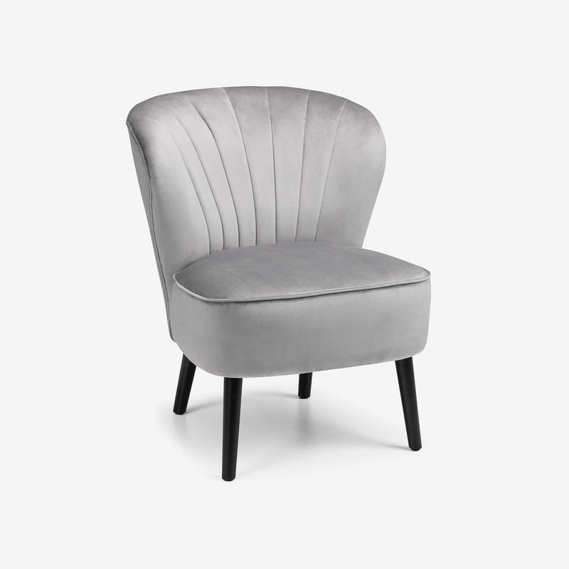 Coco Velvet Accent Chair Grey