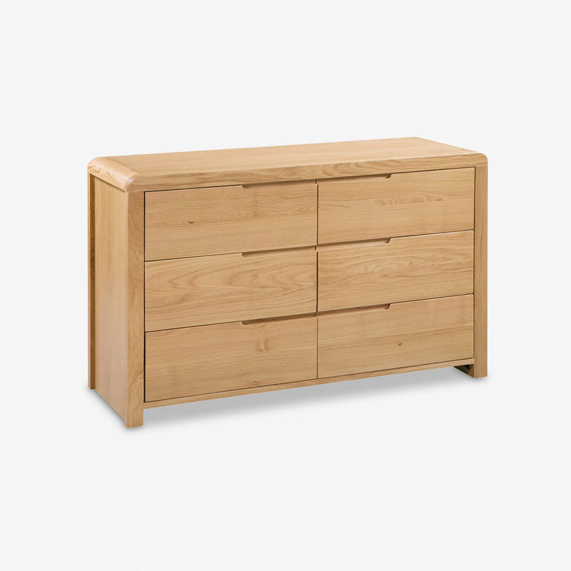 Curve 6 Drawer Wide Chest