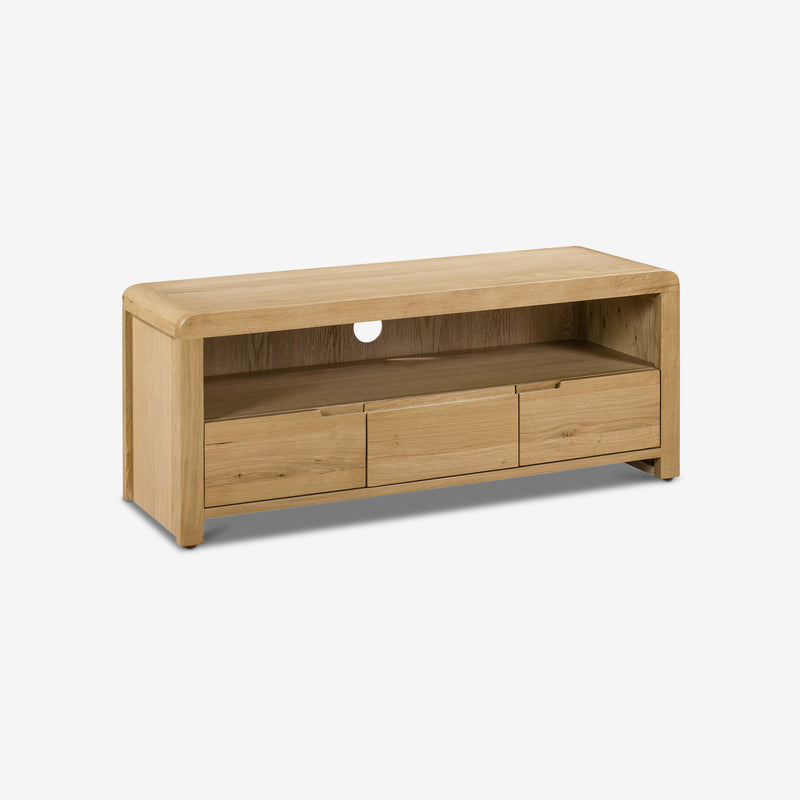 Curve Oak TV Unit