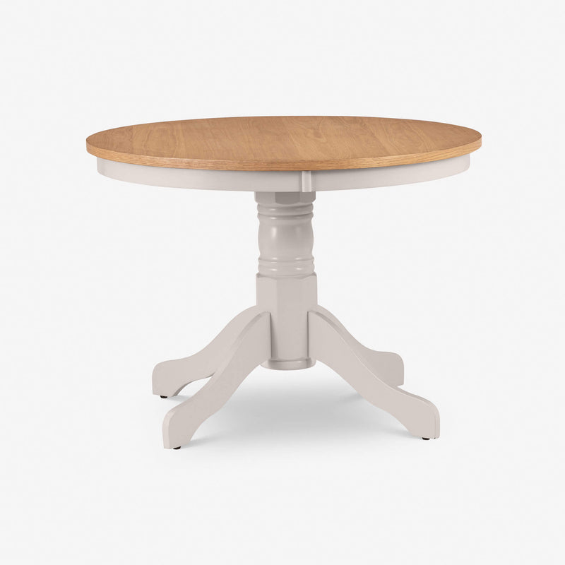 Davenport Oak/Elephant Grey Round Pedestal Table